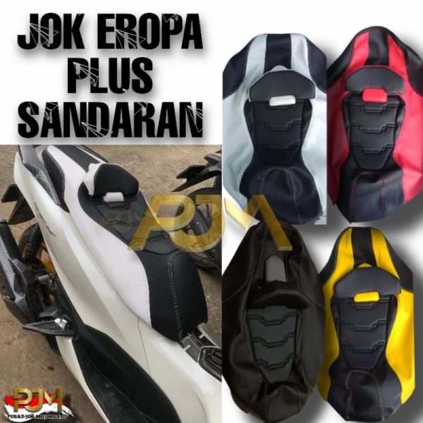 Kulit Jok Motor Eropa Plus Sandaran NMAX AEROX VARIO PCX