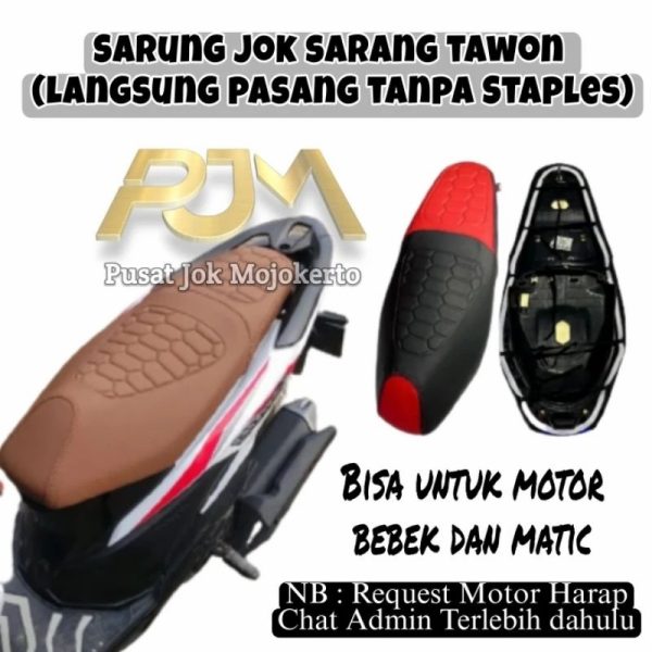 Sarung Jok Cover Motor Langsung Pasang (Matic & Bebek) tawon