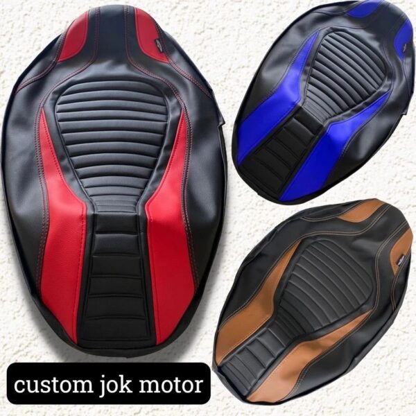 COVER KULIT JOK MOTOR LIPAN STAPLES SCOOPY NMAX VARIO MODEL CAFERACER.