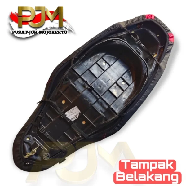 Cover Jok Motor Tanpa Staples (Karet & Velcro, Bahan Zeus, Model Piramid)