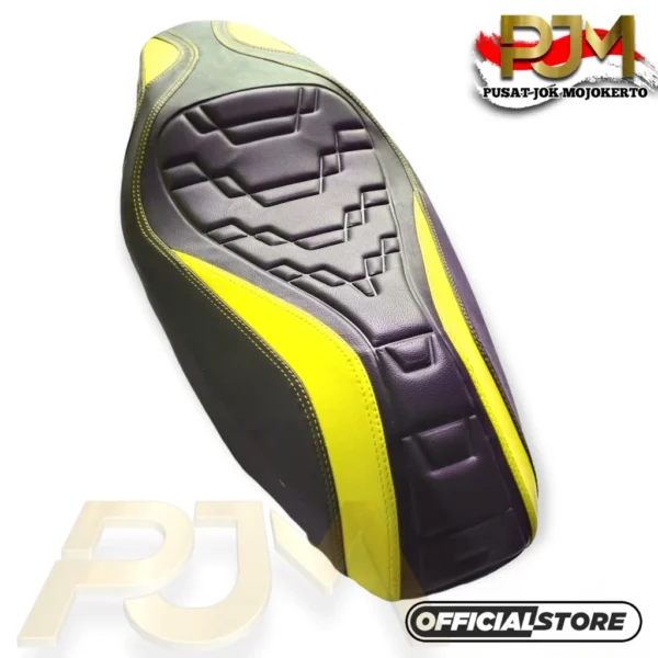 Cover Jok Motor Tanpa Staples (Karet & Velcro, Bahan Zeus, Model Piramid)
