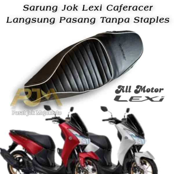 Sarung Jok Lexi Caferacer Langsung Pasang Tanpa Staples Cover Press Embos Karet