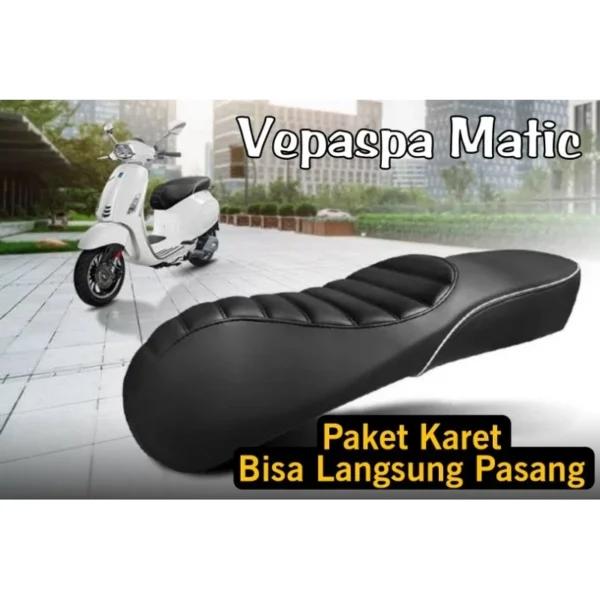 Cover Jok Vespa Matic Pakek Karet Langsung Pasang