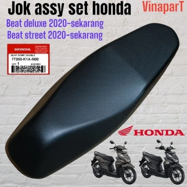Kulit Jok Motor Ori Honda Beat FI Hitam Tahan Air