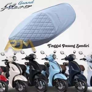 Sarung Jok Motor Filano Karet Model Wajik Press Embos Logo Tinggal Pasang Tanpa staples