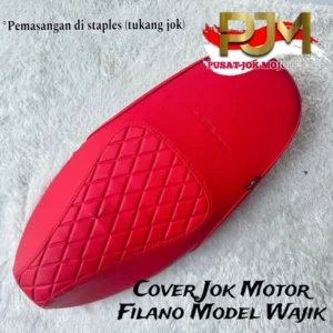 Cover Jok Motor Yamaha Filano Motif Wajik (STAPLES) press embos logo