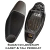 Kulit Jok Motor Carbon 4D X Motif Tenun – Premium Anti Slip & Stylish Sporty