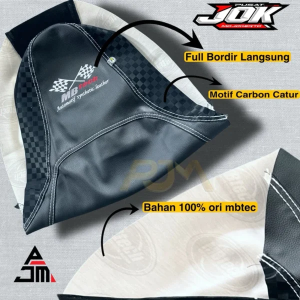 Sarung Jok Motor MBTECH Bordir Langsung pasang motor Beat Vario Nmax PCX Scoopy