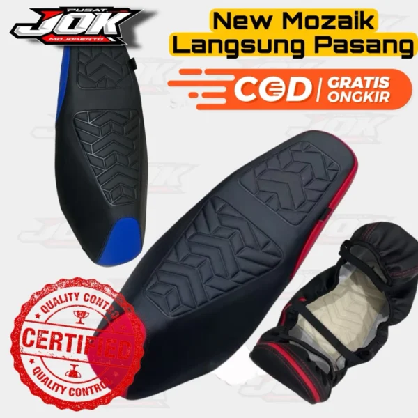 Sarung Jok Mozaik anti panas instan langsung pasang Presisi Premium