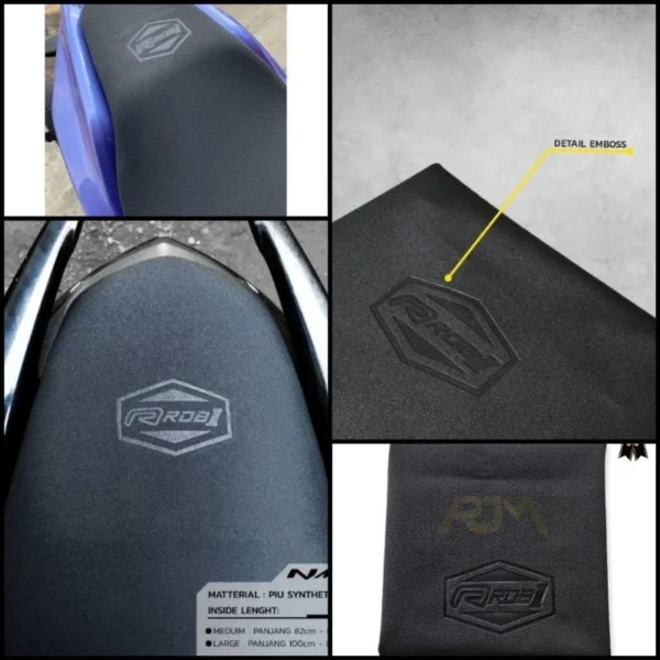 Kulit Jok Racing Anti Slip Embos Logo Timbul for Vario Nmax Aerox PCX Beat Mio Jupiter
